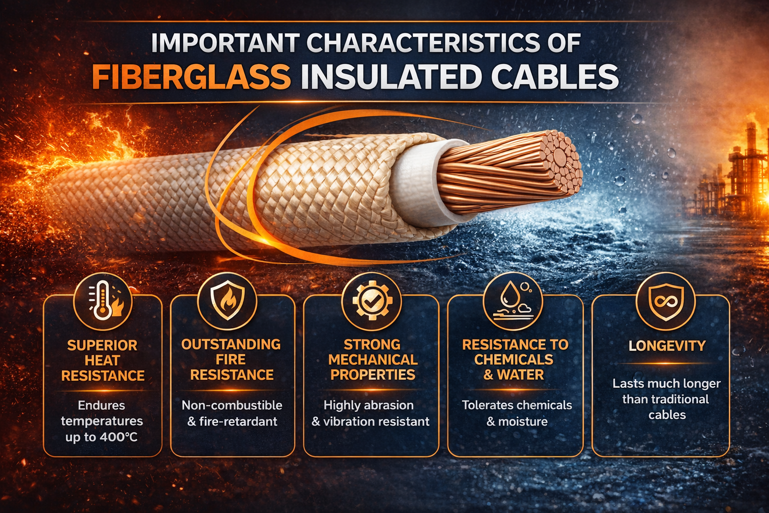 Important Characteristics of Fiberglass Insulated Cables