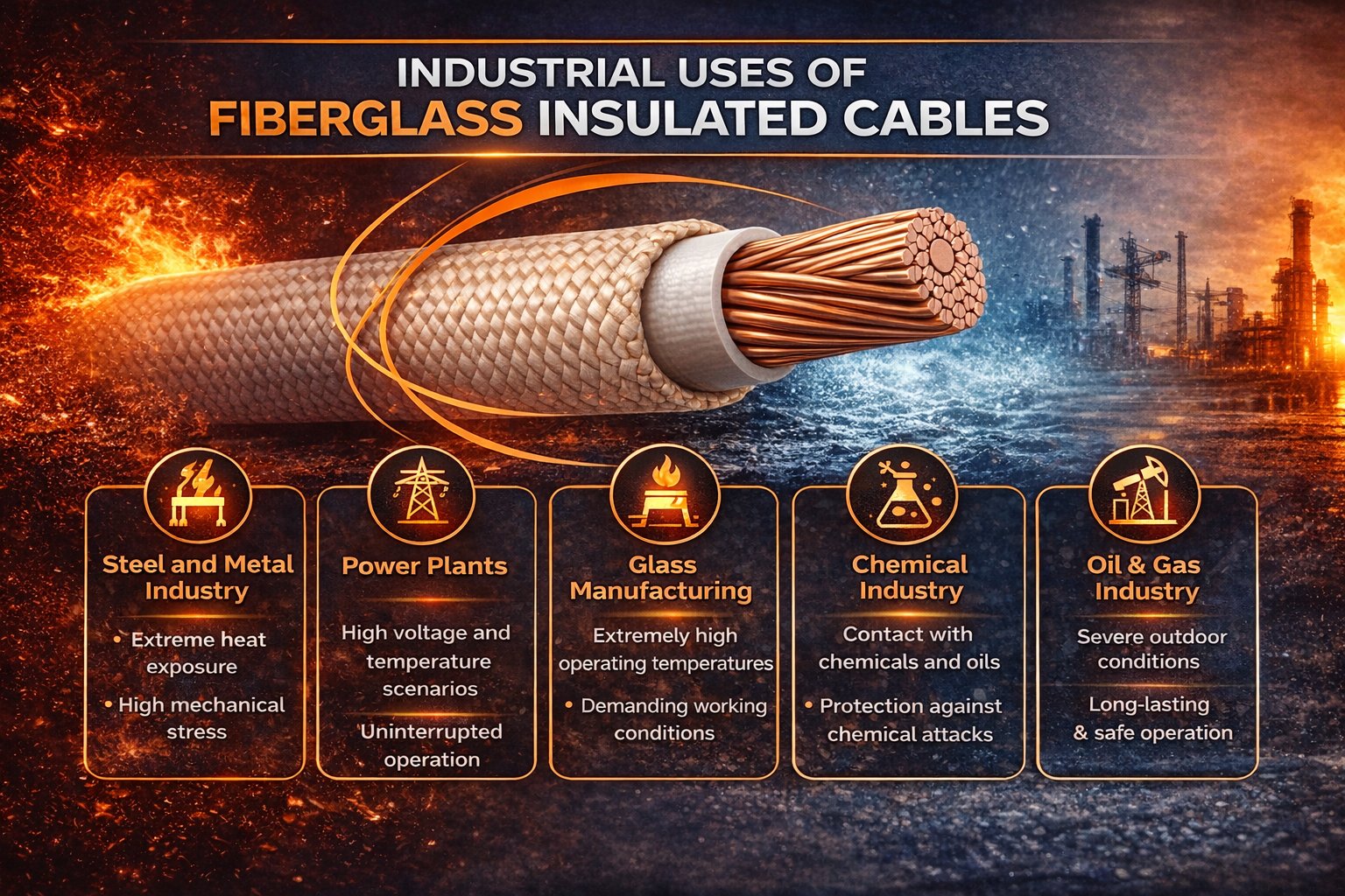 Industrial Uses of Fiberglass Insulated Cables