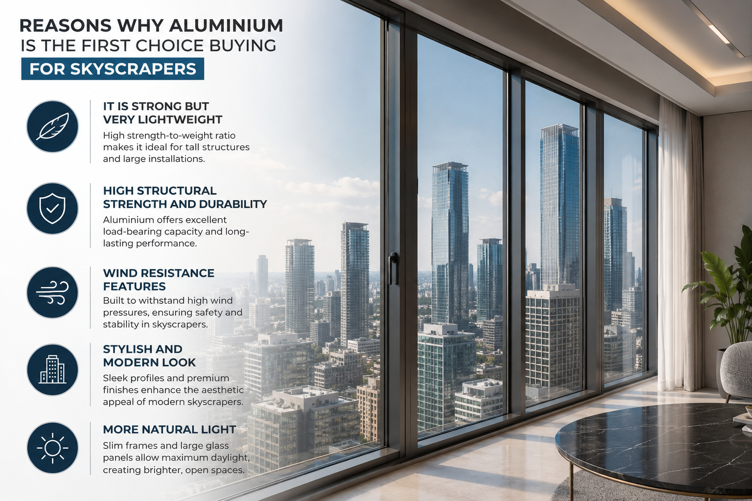 Reasons why aluminium is the first choice buying for skyscrapers